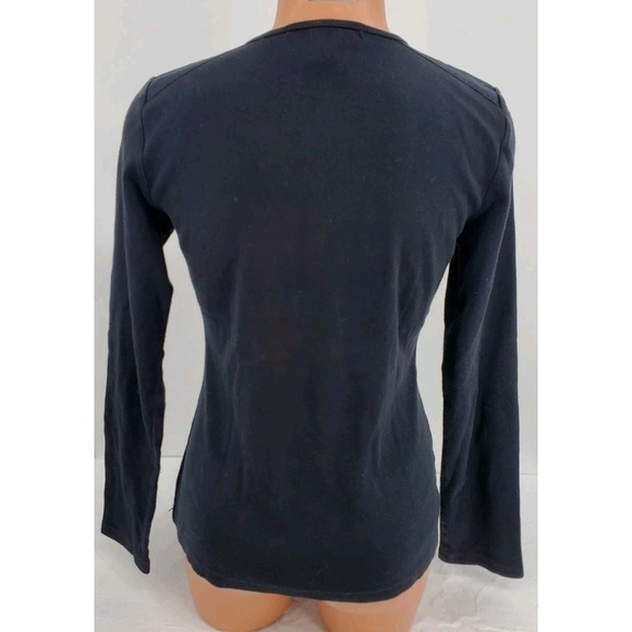 LRL Ralph Lauren Black Long Sleeve Shirt Gold Buttons Size Small Embroidered - Picture 5 of 6